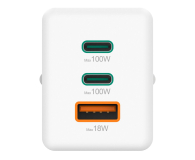 Hama ŁADOWARKA SIECIOWA MINI 100W PD/QC 2X USB-C, 1X USB-A BIAŁA - 1318744 - zdjęcie 4